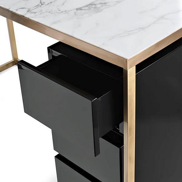 Прямоугольный письменный стол с ящиками из дерева MARIONI Gary 02865 фабрика MARIONI из Италии. Фото №4