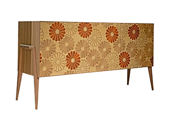 Буфет из ореха с дверцами DALE Lauta Floreale A 155 фабрика DALE из Италии