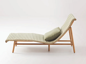 Шезлонг из бамбука с мягкой спинкой PAOLA LENTI Shibusa B187D фабрика PAOLA LENTI из Италии
