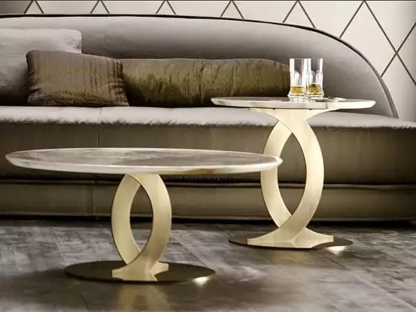 Кофейный столик круглой формы из мрамора OPERA CONTEMPORARY Ludmilla 45002 фабрика OPERA CONTEMPORARY из Италии. Фото №2