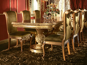 Прямоугольный стол из дерева с декоративной отделкой A.R.ARREDAMENTI SRL Royal 706 фабрика A.R.ARREDAMENTI SRL из Италии