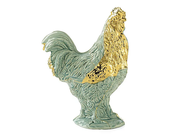 Керамическая скульптура курицы MARIONI POP HEN 00421G фабрика MARIONI из Италии. Фото №1