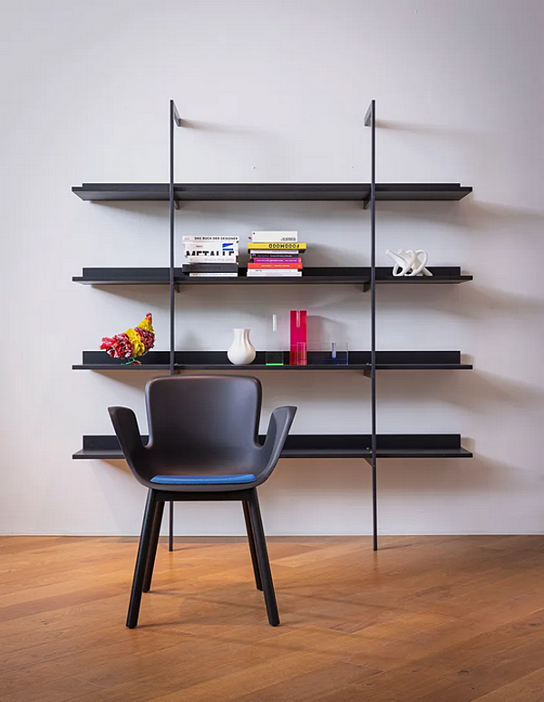 Настенная книжная полка из дерева Cappellini Aliante ALI2O фабрика Cappellini из Италии. Фото №4