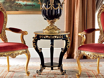 Круглый деревянный кофейный столик MODENESE GASTONE 13656 фабрика MODENESE GASTONE из Италии