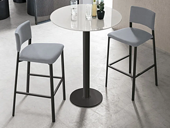 Барный стул с обитой спинкой из экокожи SEDIT SARA SSARMET фабрика SEDIT из Италии