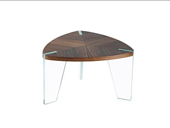 Треугольный кофейный стол из ореха DALE Sospeso H 113 фабрика DALE из Италии