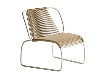 Кресло с подлокотниками из морского каната POTOCCO Tibes 945/L фабрика POTOCCO из Италии