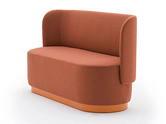 Диван с обитой спинкой на два места из ткани MONTBEL Tablet 5253  фабрика MONTBEL из Италии