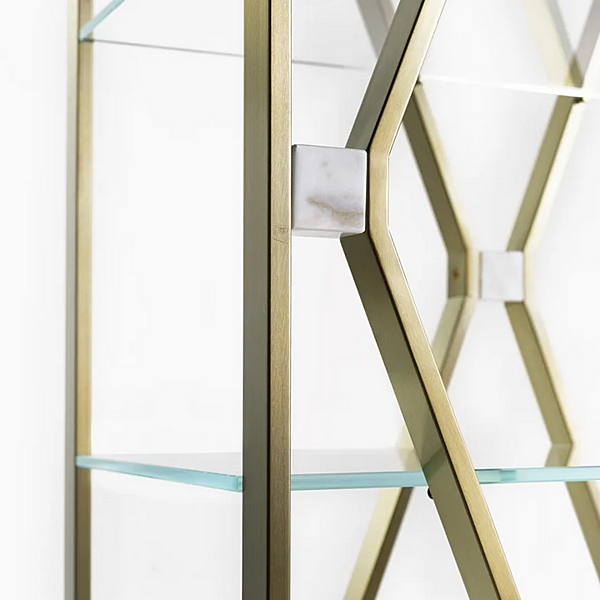 Секционный металлический книжный шкаф маленький MARIONI DEBBIE 02850 фабрика MARIONI из Италии. Фото №3