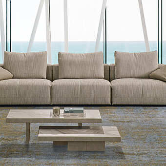 Диван GAMMA ARREDAMENTI Puzzle S03 + D13 & T190A - T193A Coffee Tables