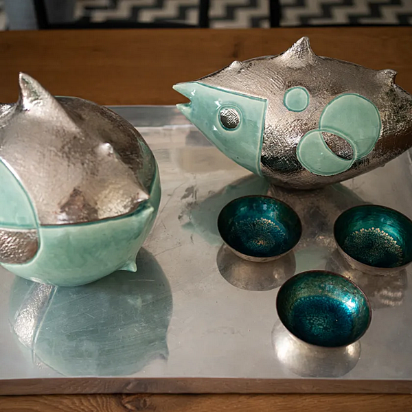 Керамическая скульптура длинной рыбы POP MARIONI 00104 фабрика MARIONI из Италии. Фото №6