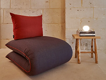 Кресло с мягкой спинкой из хлопка LAGO Chama фабрика LAGO из Италии