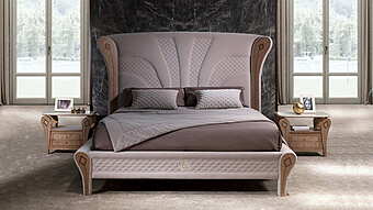 Двуспальная кровать с обитой спинкой из ткани CARPANELLI  Charme LE28 фабрика CARPANELLI из Италии