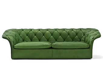 Диван с обитой спинкой из кожи MOROSO Bohemian 0VZ фабрика Moroso из Италии