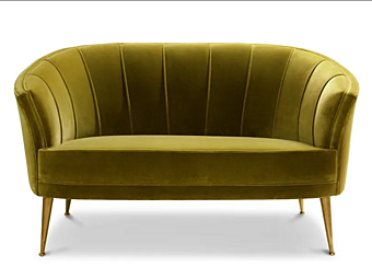 Диван с мягкой спинкой из бархата BRABBU Maya фабрика BRABBU из Италии