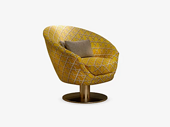 Кресло с обивкой из ткани и вращающимся механизмом Softhouse Tonda фабрика SOFTHOUSE из Италии