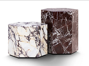 Шестигранный кофейный стол из мрамора FORMITALIA Exa фабрика FORMITALIA из Италии