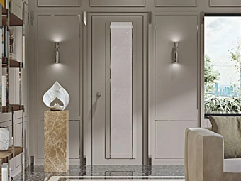 Дверь с деревянной рамой и стеклом Slim Martini Interiors Дверь с деревянной рамой и стеклом Slim Martini Interiors фабрика MARTINI INTERIORS из Италии