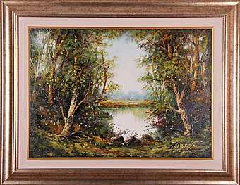 Картина Italy art. AG31 DE STEFANO На берегу озера