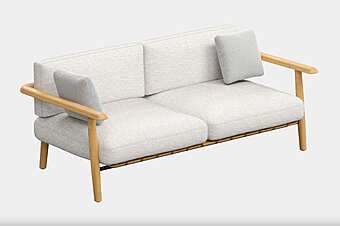 Диван из массива дерева для улицы и сада ROYAL BOTANIA Mambo MBOL 180 фабрика ROYAL BOTANIA из Италии