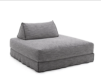 Обитый тканевый пуф Loll 28 29 Gervasoni фабрика Gervasoni из Италии