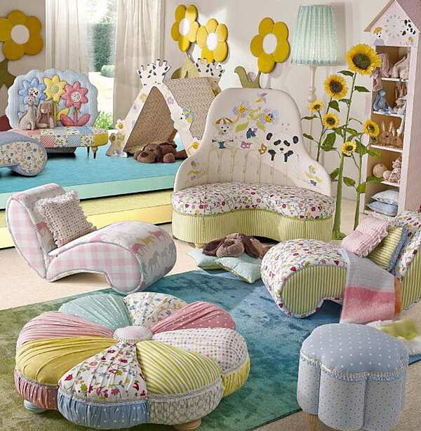 Диван ALTA MODA Cirl and Boy HAPPY FLOWERS  фабрика ALTA MODA из Италии. Фото №4