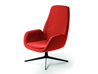 Кресло с обивкой из ткани и 4-лапой основой BROSS Mysa 1523 фабрика BROSS из Италии