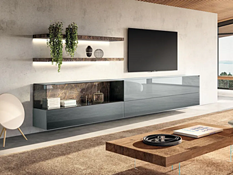 Секционная стеклянная стенка для хранения LAGO 36E8 2669 2669 фабрика LAGO из Италии