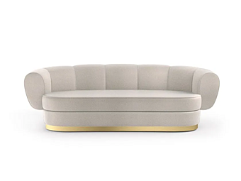 Диван с обитой спинкой на три места ткань Grace MARIONI I0201