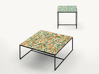 Садовый боковой столик из фаянса PAOLA LENTI Cocci B105F фабрика PAOLA LENTI из Италии