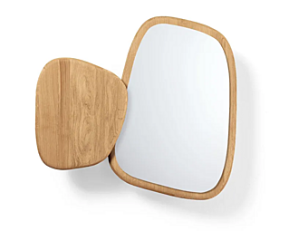 Деревянная настенная полка с зеркальной дверцей NATURE DESIGN Soil фабрика NATURE DESIGN  (FRANCO MARIO) из Италии