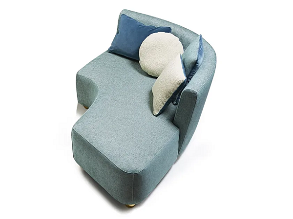 Секционный диван с мягкой спинкой слева из ткани MARIONI BAIA I0251 фабрика MARIONI из Италии. Фото №1