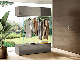 Секционный стеклянный шкаф с ящиками LAGO AIR 2091 2091 фабрика LAGO из Италии