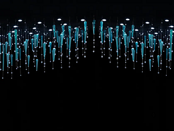 LED люстра из кристаллов линейного дизайна Euroluce Lampadari Riflessi LED люстра из кристаллов линейного дизайна Euroluce Lampadari Riflessi фабрика EUROLUCE LAMPADARi из Италии