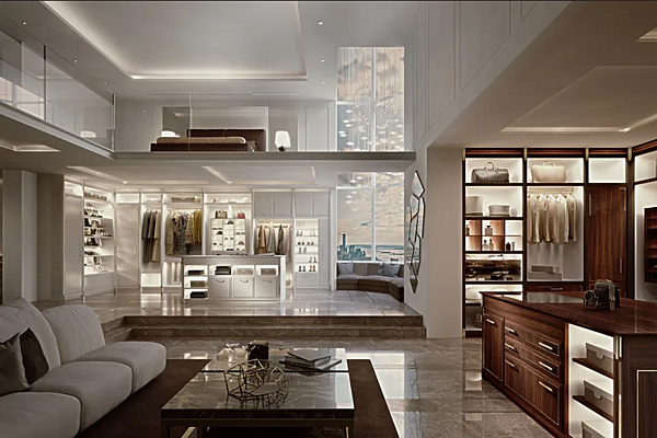 Шкаф-гардероб с интегрированным освещением Essenza от Martini Interiors фабрика MARTINI INTERIORS из Италии. Фото №2