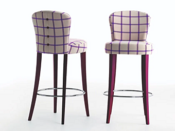 Барный стул с мягкой спинкой и подножкой из ткани OLIVIA Martini Interiors Барный стул с мягкой спинкой и подножкой из ткани OLIVIA Martini Interiors фабрика MARTINI INTERIORS из Италии