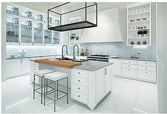 Линейная встроенная кухня с островом из материала ASTER CUCINE Avenue 2 фабрика Aster Cucine из Италии