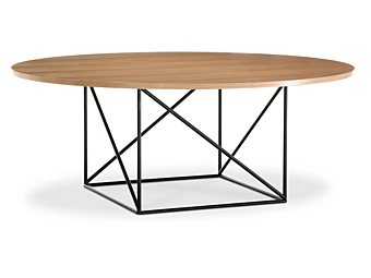 Круглый стол для встреч из стали и дерева CASSINA LC15 015 Круглый стол для встреч из стали и дерева CASSINA LC15 015 фабрика CASSINA из Италии