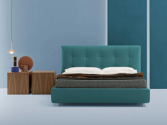 Двуспальная кровать с обитой спинкой FRAUFLEX (LOLLO DUE) Palladio фабрика FRAUFLEX (LOLLO DUE) из Италии