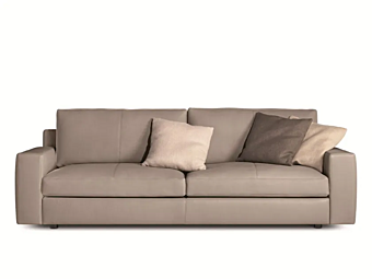 Диван на два места с обитой спинкой из кожи POLTRONA FRAU Massimosistema фабрика POLTRONA FRAU из Италии