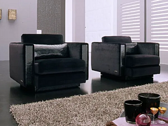 Кресло с подлокотниками из ткани MitoHome Ara фабрика MitoHome из Италии