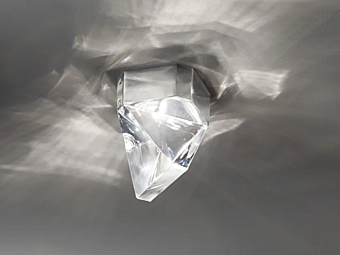 Светодиодная потолочная лампа из кристалла Fabbian Tripla фабрика Fabbian из Италии