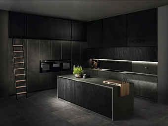 Кухня с островом без ручек из материала ASTER CUCINE Factory REWRITING Кухня с островом без ручек из материала ASTER CUCINE Factory REWRITING фабрика Aster Cucine из Италии