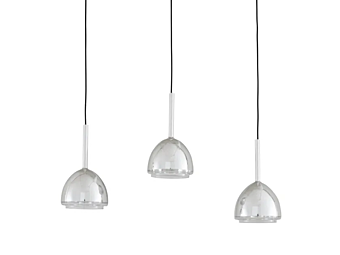 Подвесная лампа из боросиликатного стекла с хромированной колбой LIGNE ROSET CHROME BELL 10073002 фабрика LIGNE ROSET из Италии