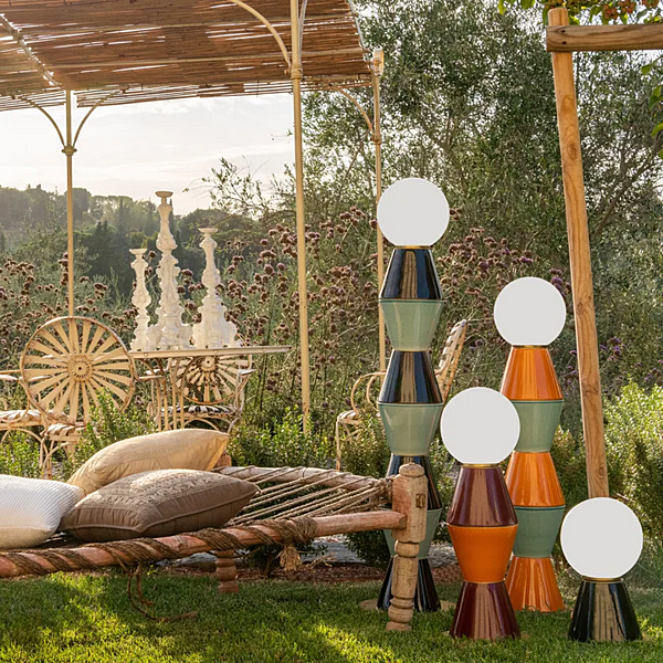 LED напольная лампа из керамики с дизайном пальмы MARIONI PALM 02966GG фабрика MARIONI из Италии. Фото №9