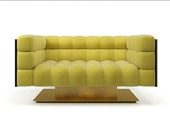 Диван с обитой спинкой из ткани Montgomery MARIONI 2 местный I0222