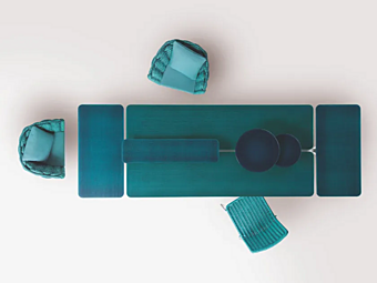 Прямоугольный стеклянный садовый стол PAOLA LENTI Altopiano B172U+B172F+B172G+B172H фабрика PAOLA LENTI из Италии