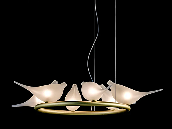 Подвесная лампа из стеклянного муранского стекла LIGHT OF LOVE 6 MULTIFORME SS3380-6 фабрика MULTIFORME из Италии. Фото №1