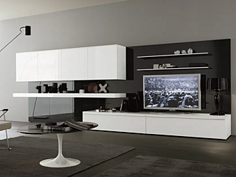 Стеновой деревянный стеллаж с модульной системой MISURAEMME Tao фабрика MisuraEmme из Италии