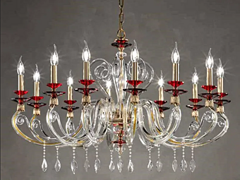 Люстра из кристаллов с кристаллами Swarovski Aurora L12 Euroluce Lampadari фабрика EUROLUCE LAMPADARi из Италии